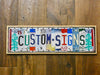 Custom License Plate Sign 