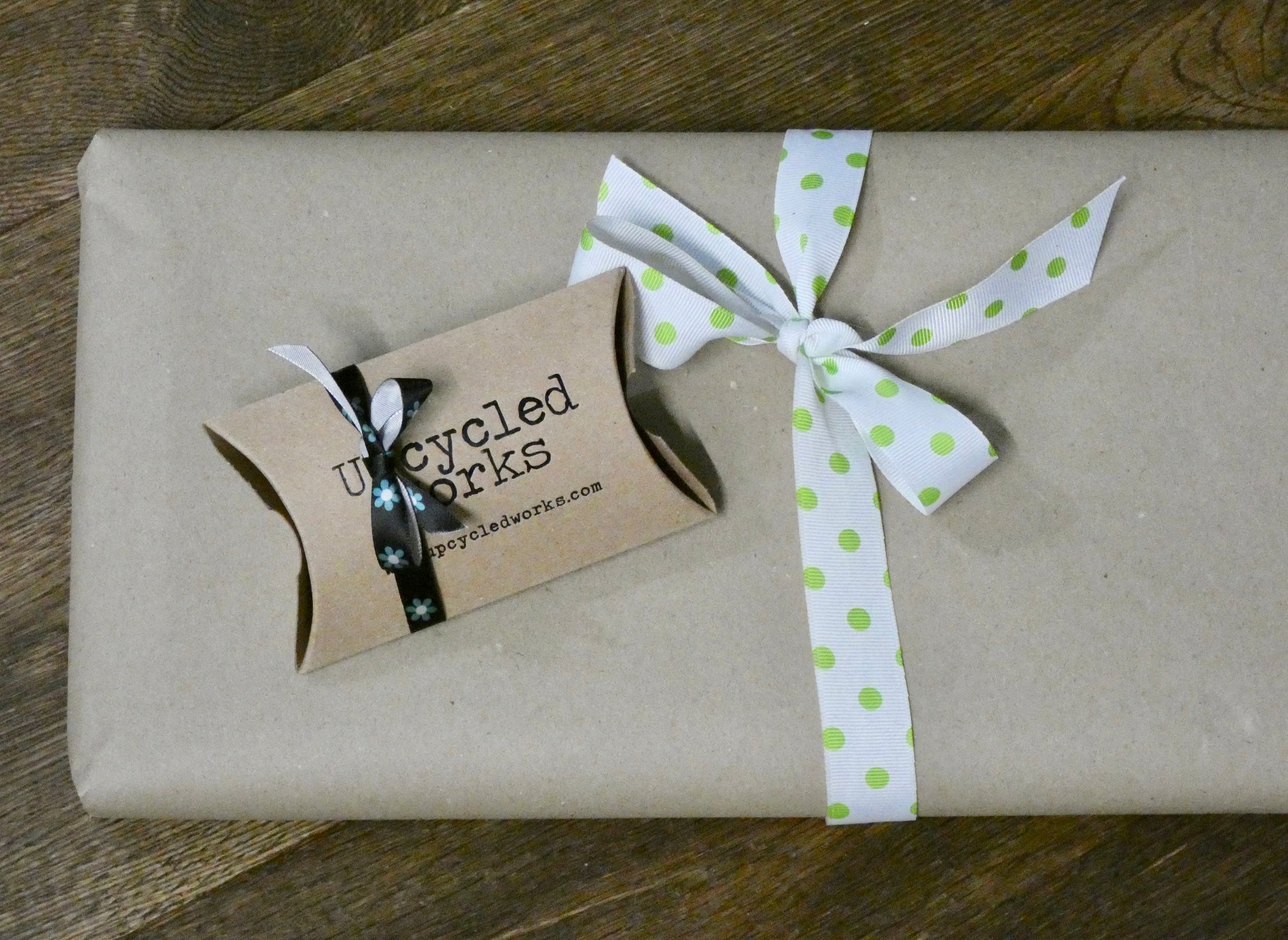 Hand stamped kraft paper gift wrap featuring hand drawn leaf + paintbrush  designs, twine + gift tag — Cafe Notes + Company