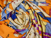 Silk Scarf, Beautiful 50" x 52" Colorful Scarf