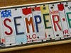 Semper Fi License Plate Sign