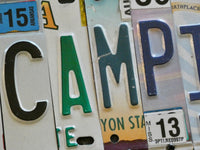 Gone Camping License Plate Sign