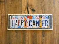Happy Camper License Plate Sign