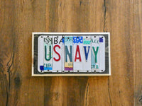 US Navy License Plate Sign