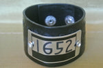 Leather Tooled Cuff Bracelet, #1652 Locker Tag