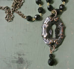 Vintage Key Hole Necklace, Detailed Key Cover