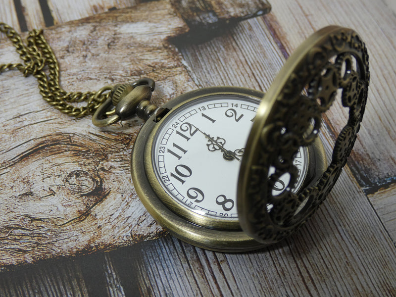 Steampunk Pocket Watch Necklace • Gears Pocket Watch • Large Face Watch • The perfect Steampunk Gift or for your Costume