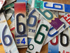License Plate Numbers • Precut Numbers • Ready for Crafting • Repurposed from Authentic License Plates • Number 0,1,2,3,4,5,6,7,8,9