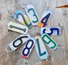License Plate Keychains • Repurposed from Authentic Plates • Numbers 1-9 • Custom decorative signs • Perfect Gift for All Ages