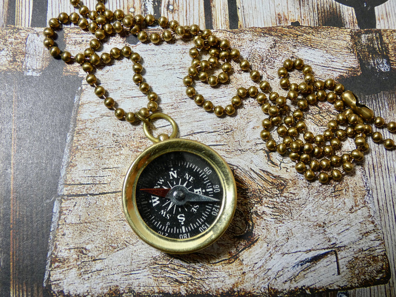Compass Necklace, Brass working Compass Necklace, Small Size Compass, Great Gift for a "new direction"