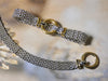 Mesh Bracelet with Two Tone Metal with Magnetic Closure