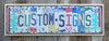 Life's A Beach - Custom License Plate Sign made with repurposed License Plates