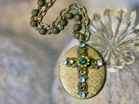 Vintage Cross Locket Necklace