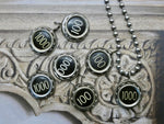 Typewriter 100 or 1000 Necklace •  Ten Key Number Key Necklace