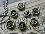 Typewriter 100 or 1000 Necklace •  Ten Key Number Key Necklace