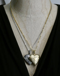 Gold Heart Locket Necklace