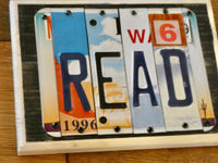 READ Custom License Plate Sign - Or choose a customized sign of your choice made with authentic colorful license plates