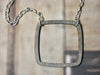 Wood Necklace, Large Square Laser Cut Pendant, Lightweight Necklace