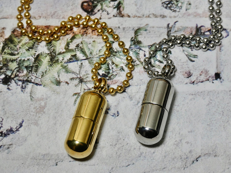 Urn Necklace, Capsule Necklace, Cremation Pendant for Human or Pet Ashes