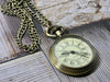 Pocket Watch Necklace, Brass Open Face Watch