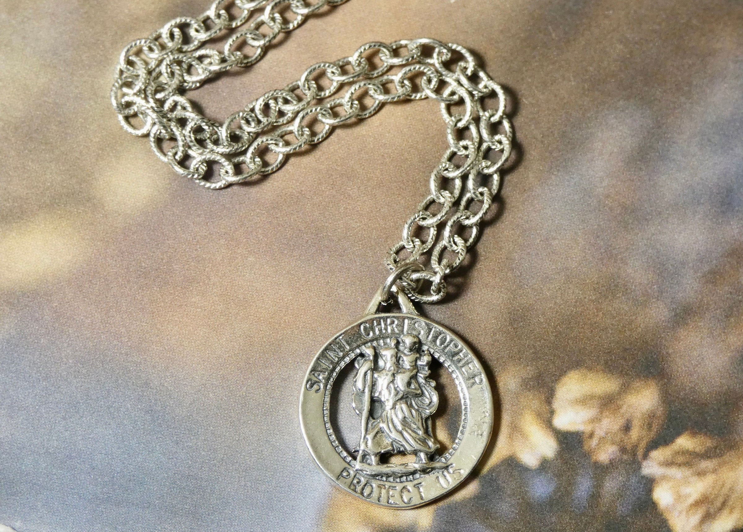 Saint Christopher Medallion Necklace