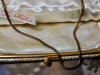 La Regale Ombre Magenta Stripe Velvet Clutch Purse Plastic Frame Vinta –  Shop Thrift World