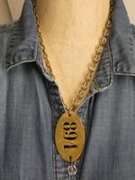 Vintage Tag Necklace - Brass Warehouse #894