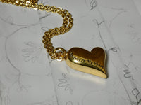 Urn Heart Necklace, Forever in my Heart, Silver or Gold Capsule Necklace, Cremation Pendant for Human or Pet Ashes