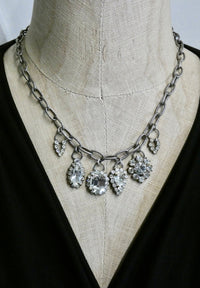 One of a Kind Vintage Crystal Rhinestone Charm Necklace