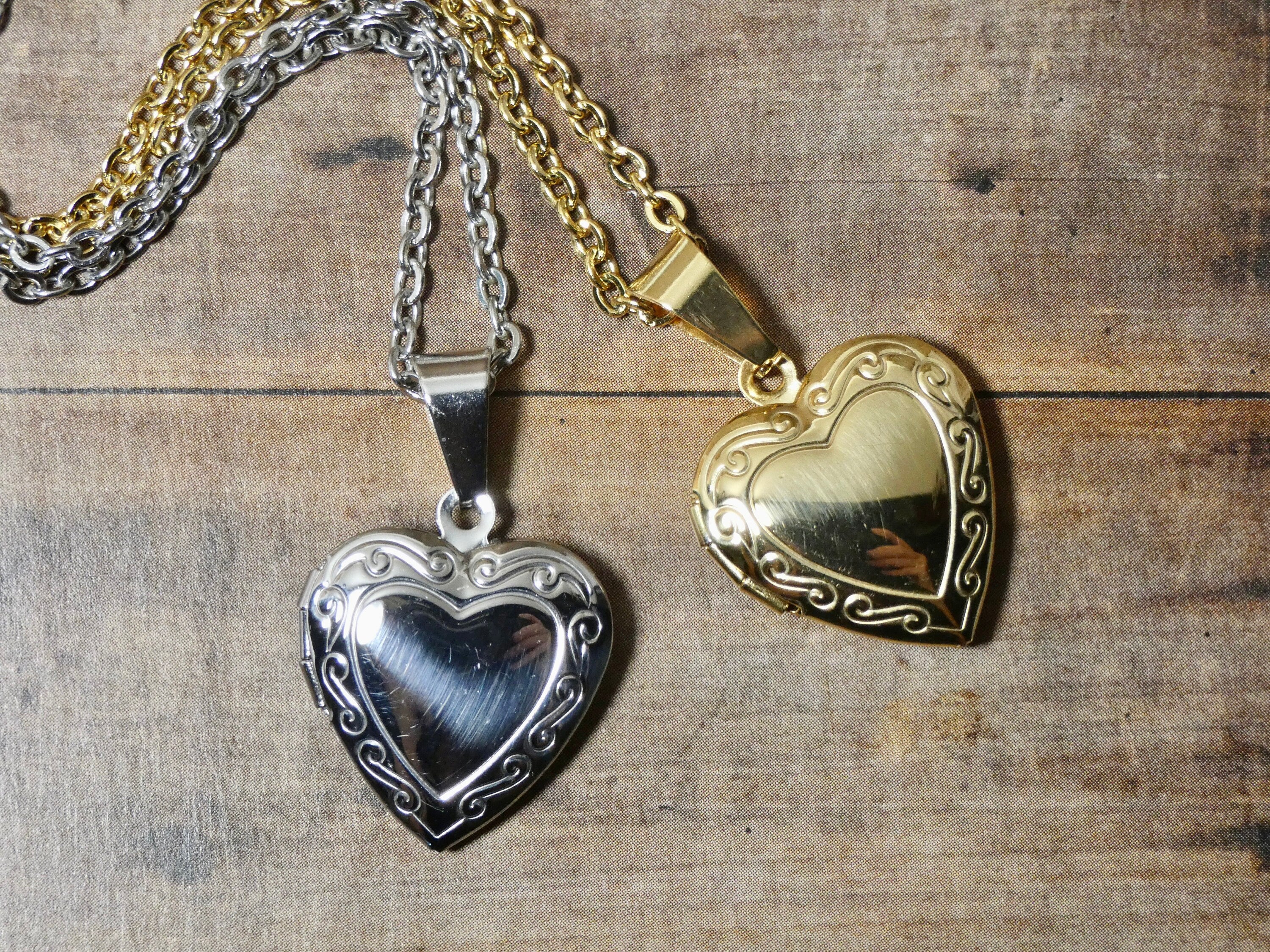 Vintage Stripe Heart Necklace – Peggy Li Creations