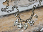 One of a Kind Vintage Crystal Rhinestone Charm Necklace