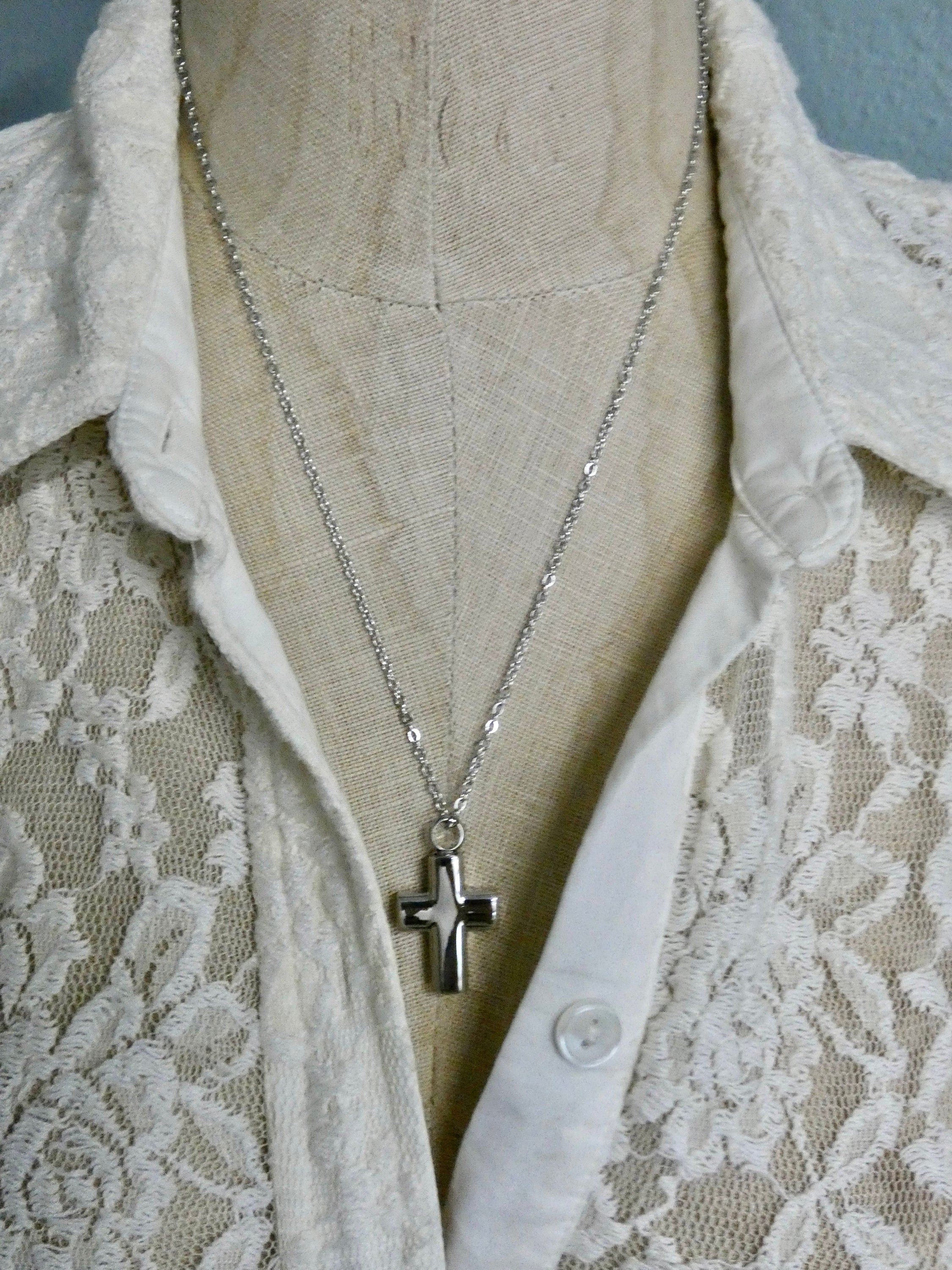 Imrsanl Crystal Cross Necklace for Ashes - Stainless India | Ubuy