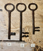 Large Skeleton Key, Dark Brass, Perfect Wall Decor, 15.00 for one key