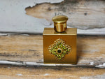 One of a Kind Vintage Perfume Bottle, Brass case with glass bottle