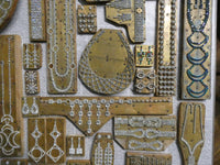 Vintage decor rhinestone jewelry warehouse sample, rare large rhinestone display piece #6290