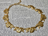 Matte Gold Collar Necklace, Classic Satin Finish Bib Necklace