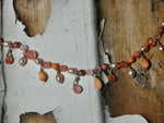 Shades of Peachy Pink Semi Precious Gemstone Necklace, Hand Knotted