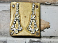 One of a Kind Vintage Decor, Rhinestone Original Earring Sample, #4494-2
