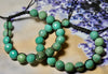 Green Agate Bracelet, Hand Knotted adjustable Bracelet, 16 Green Faceted Stones