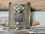 Silver Metal Cuff One of a Kind Bracelet