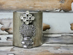 Silver Metal Cuff One of a Kind Bracelet