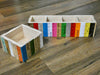 Square wooden Box repurposed vintage yard sticks, One of a Kind Gift