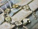 Vintage Watch Bracelet, One of a Kind Bracelet, All Silver Faces Bracelet- BB