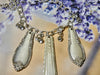 Silverware Necklace, One of a Kind Stunning Pieces of Silverware, Crystal Beads