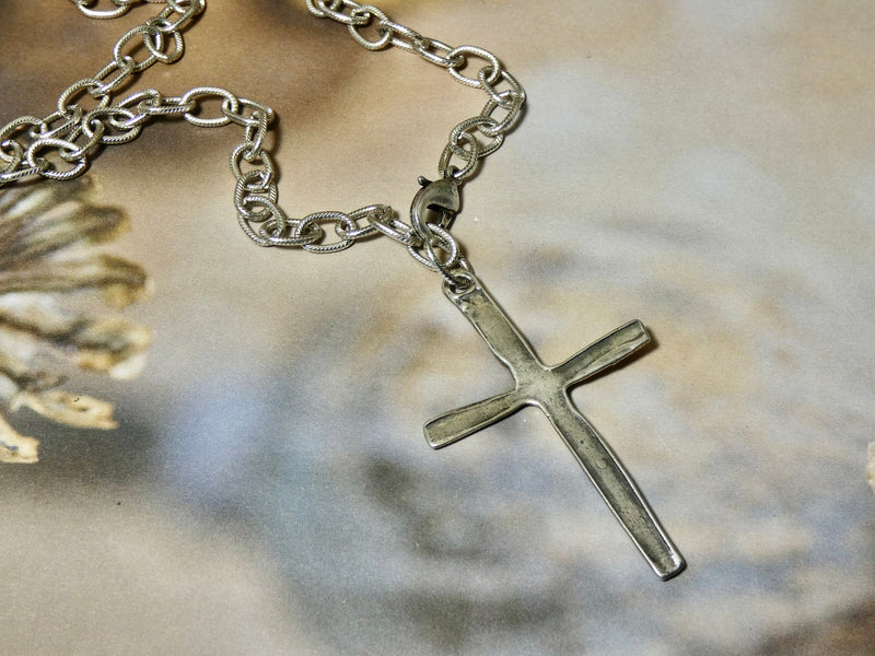 Cross Necklace simple sterling cross