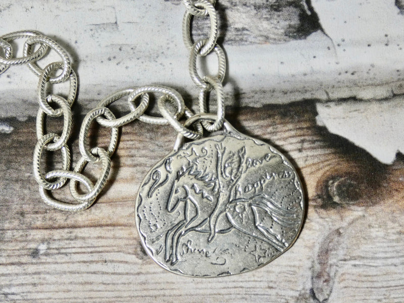 Horse Sterling Charm Necklace