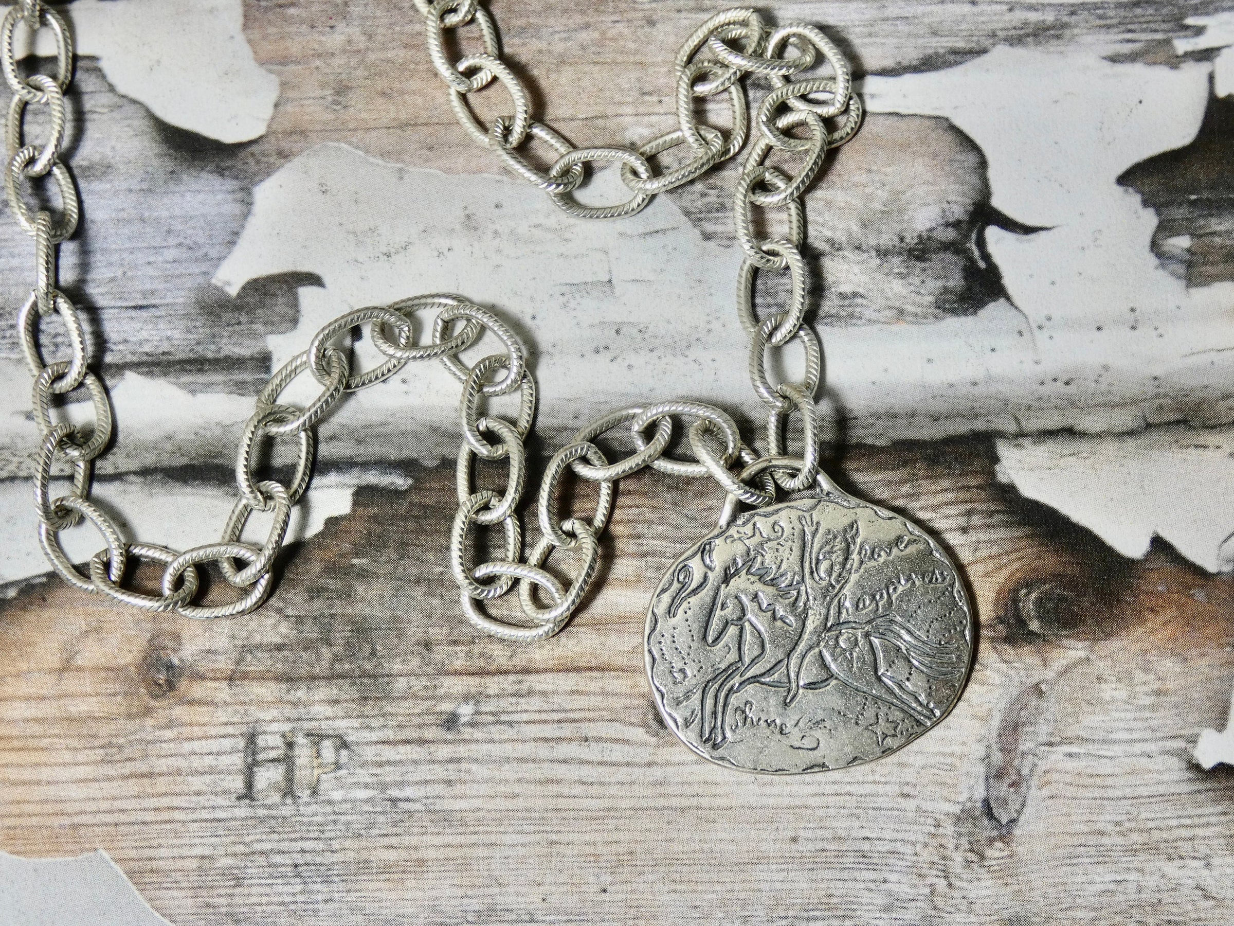 Horse Sterling Charm Necklace