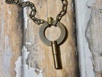 Circle wind up key Necklace