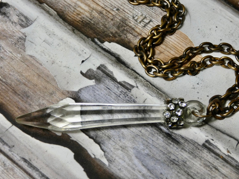 Crystal chandelier Necklace, One of a Kind Vintage