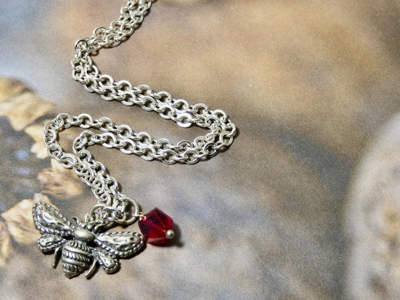 Bee Sterling Charm Necklace