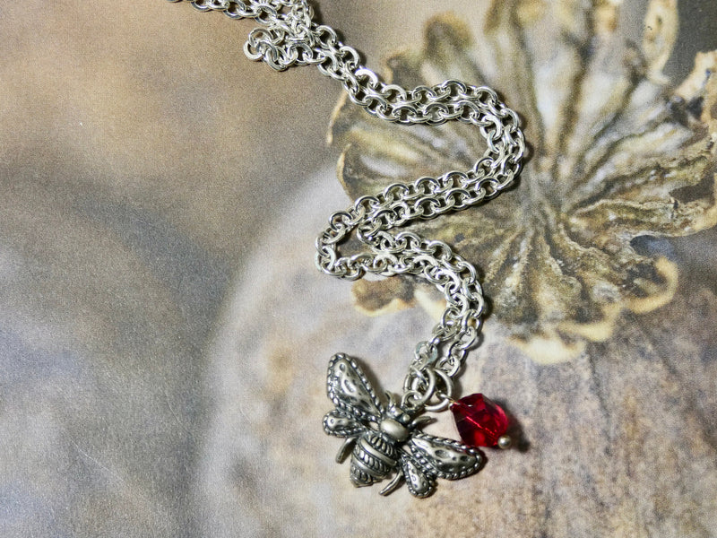 Bee Sterling Charm Necklace